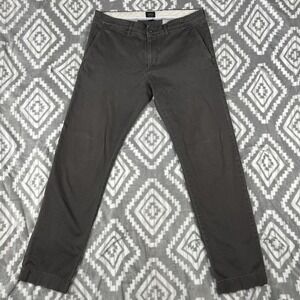 J Crew Pants Mens 31x30 Charcoal Gray Slim Stretch 484 Chino Flat Front W32 L29"